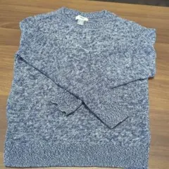 OLD NAVY ネイビー系 ミックスニットセーター 130-140センチ