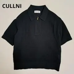 CULLNI〔クルニ〕ニットポロ CULLNI クルニ メッシュポロシャツ ニットポロ ジップ 黒1 - メルカリ