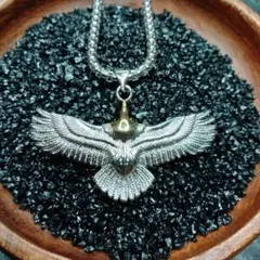 【再販】シルバーゴールド 鷲のペンダント ネックレス 999 99.9%銀メッキ