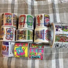 テープ ロールシール まとめ売り 11ロール アメキャラ フード系 セット