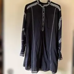 ISABEL MARANT ETOILE 刺繍ブラウス 長袖 ブラック 38のサムネイル