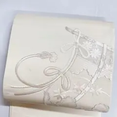 新品】夏用 紗織 四寸半巾帯 染め帯 夏着物帯 浴衣帯 ベージュ 金魚