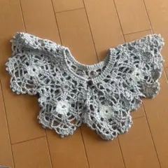 【ハンドメイド】付け襟　モチーフ編み