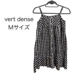 【vert dense】キャミチュニック Mサイズ　コットン　ギンガムチェックのサムネイル
