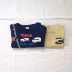 トミカ　トレーナー　ワッフルロンT　 カットソー　長袖　100cm　2枚セット