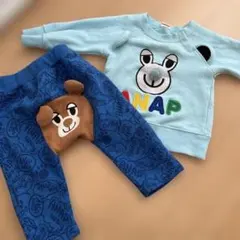 ANAP 80サイズ クマデザインセット　裏起毛パンツ　トレーナー　男の子