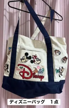 ディズニー　マザーズバッグ　トートバッグ　刺繍 Disney ミッキー　ミニー