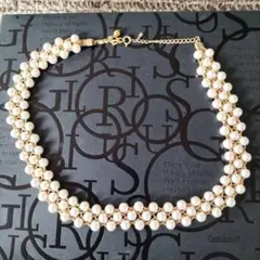 エレガント二重パールネックレス