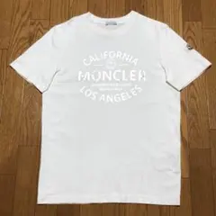 極美品　モンクレール　プリント　Tシャツ　ホワイト　M 国内正規品 4S297