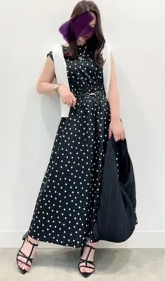 宵の月様専用⭐︎ドットプリントワンピース　GU