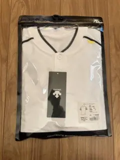 DESCENTE アンダーシャツ S ホワイト/ネイビー