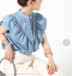 IENA イエナ ブラウス シャツ カットソー レース フリル フレンチ袖