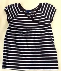 GapKids ボーダー チュニック　Tシャツ ブラウン 茶色　150cmのサムネイル