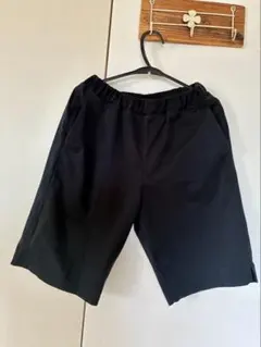黒 ハーフパンツ ゴムウエスト ポケット付き UNIQLOkids
