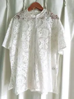 PAGEBOY レースバンドカラーシャツ