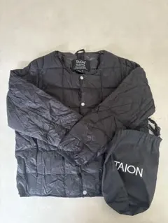 TAION 中綿コート サイズ130 ブラック 収納袋付き