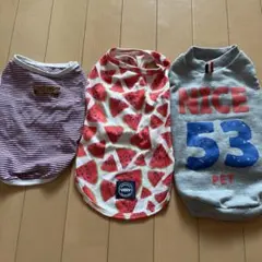 小型犬用 犬服 薄手３枚セット