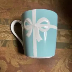 Tiffany & Co. 水色リボンマグカップ