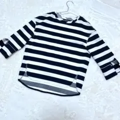 ZARA BASIC ボーダートップス XS モノトーン