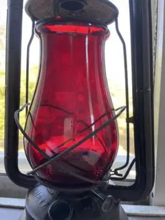 アンティーク　ランタン　デイツ　レッド　オイル　ランプ　100年　アメリカ　レア