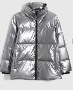 GAP メタリックシルバー ダウンジャケット
