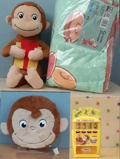 おさるのジョージ ぬいぐるみ ブランケット クッション セットのサムネイル