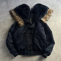 ALPHA INDUSTRIES【XL】N-2B フライトジャケット ネイビー