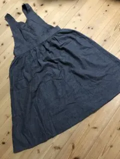 ＊未使用＊サマンサモスモス　エプロンワンピース　チャコールグレー　ゆったり