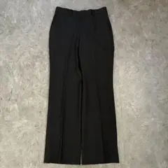 80s vintage YZIP ワイド スラックス ツータック 毛100% 黒 - メルカリ