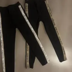 美品！２点セット！Ziddy Girl ロゴストライプパンツ ブラック