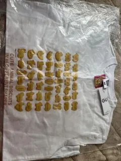 《新品》たべっ子どうぶつ GU Tシャツ 白、黒