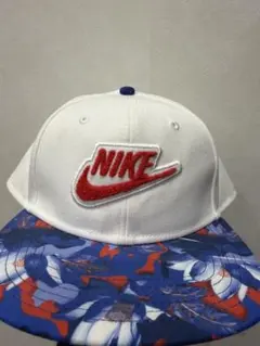Nike 刺繍ロゴ キャップ S/M ホワイト/ブルー/レッド