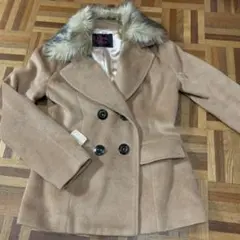 Pink Mix ファー付きPコート