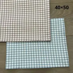 ランチョンマット くすみカラー 40×50 ２枚 女の子 給食ナフキン チェック