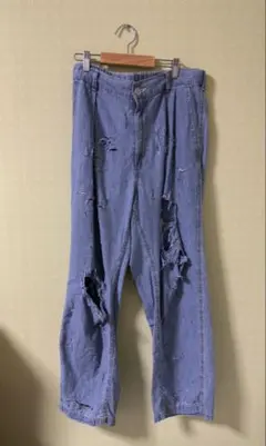 ダメージジーンズ GU ダメージ加工 Lサイズ