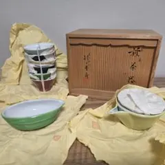 朝日焼き煎茶セット木製収納ケース付き - メルカリ