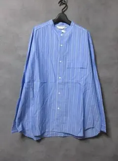 26SS STILL BY HAND コットンラミー 先染め バンドカラーシャツのサムネイル