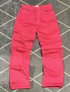 【映えカラー】ZARA ザラ ハイウエスト ストレートデニム ピンク