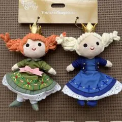 ディズニー　アナ雪ぬいぐるみチャーム　アナ　エルサ　ファンタジースプリングス