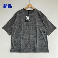新品 Audience ラフィー天竺 スリーピングヘンリーTシャツ杢チャコールLのサムネイル