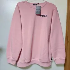 新品　ポロ　裏起毛　スウェット　トレーナー　ピンク