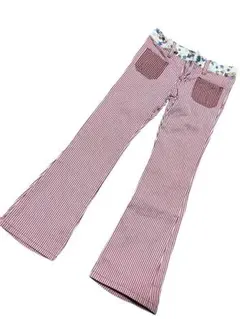 ヒステリックミニ120cm ヒスミニ 赤　ストライプパンツ　レッド　キッズ