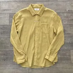 新品未使用、タグ付き、LiSS/シアーチェックシャツ　マスタード【1（M）】のサムネイル