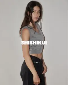RIBB TOP / BLACK シシクイ　SHISHIKUI SHISHIKUI RIBB TOP / BLACK シシクイ - メルカリ