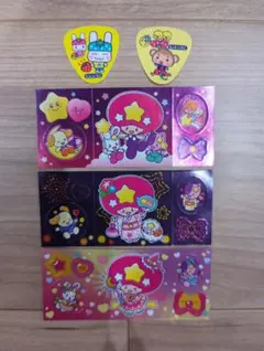 ツインクル シール3枚＋ロッテ いちごつみ シール2枚