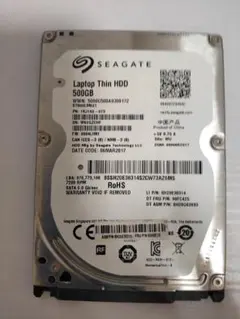 Seagate 500GB 2.5インチ 内蔵型ハードディスクドライブ