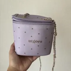 スリーコインズ　utgöra ラベンダー ハート柄 ショルダーバッグ