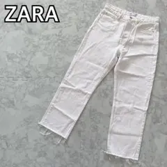 【オールシーズン大活躍♡】ZARA ザラ デニム ジーンズ ホワイト 白 M