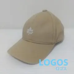 LOGOS ロゴス キッズ キャップ ベージュ キッズ帽子 ロゴ刺繍 アウトドアのサムネイル