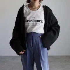 BonjourSagan ランタンスリーブブルゾン ノーカラージャケット